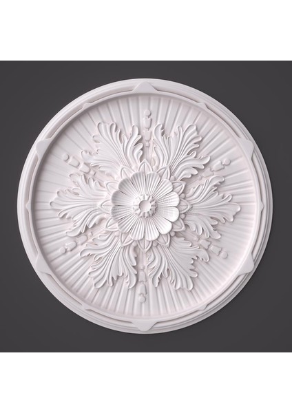Linda Desenli Strafor Tavan Lamba Göbeği - 50 cm