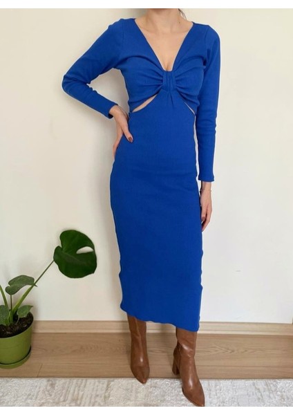 Cutout Midi Elbise