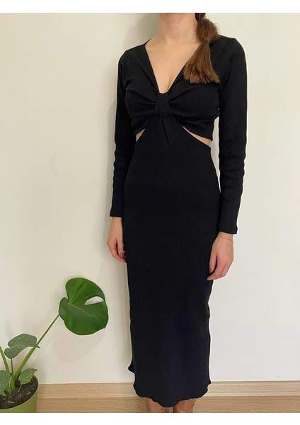 Cutout Midi Elbise