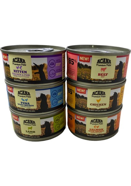 Tahılsız Konserve Kedi Maması Karma Paket 6X85GR