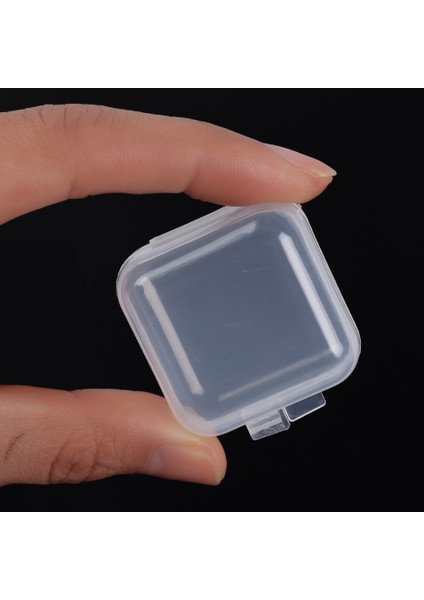 2 Adet Mini Şeffaf Plastik Altın Takı Mücevher Kolye Yüzük Küpe Saklama Kutusu