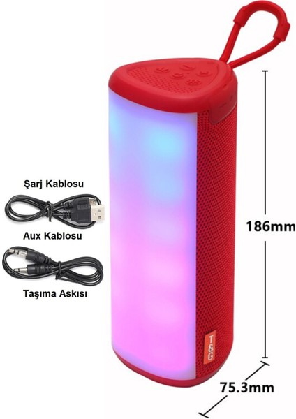Bluetooth Hoparlör Kablosuz Hoparlör Ses Bombası Extre Bass Yüksek Ses Ritim LED Işık Aux USB fiyatları