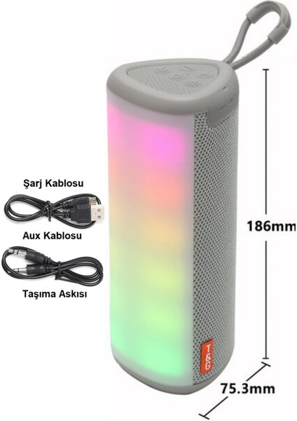Bluetooth Hoparlör Kablosuz Hoparlör Ses Bombası Extre Bass Yüksek Ses Ritim LED Işık Aux USB fiyatları