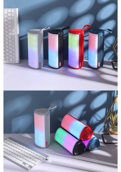 Bluetooth Hoparlör Kablosuz Hoparlör Ses Bombası Extre Bass Yüksek Ses Ritim LED Işık Aux USB fırsatları