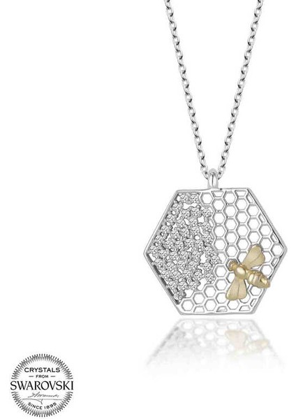 Swarovski Taşlı Gümüş Arı Kadın Kolye fırsatları