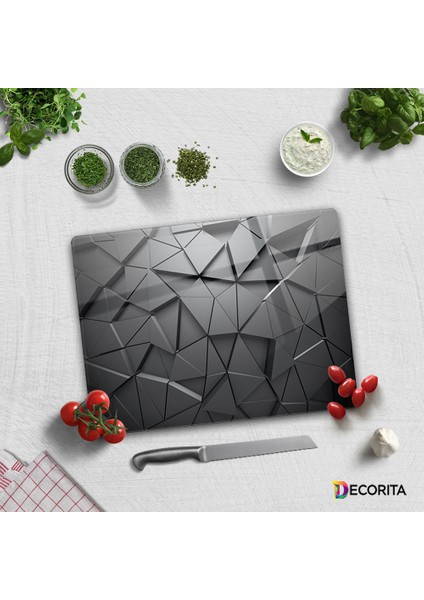 Cam Kesme Tahtası - Cam Kesme Tablası | Antrasit Kristal | 30cm x 40cm