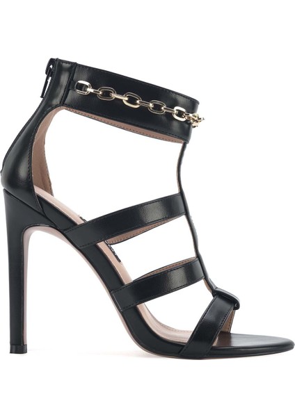 Zeınup 2pr Siyah Kadın Topuklu Sandalet