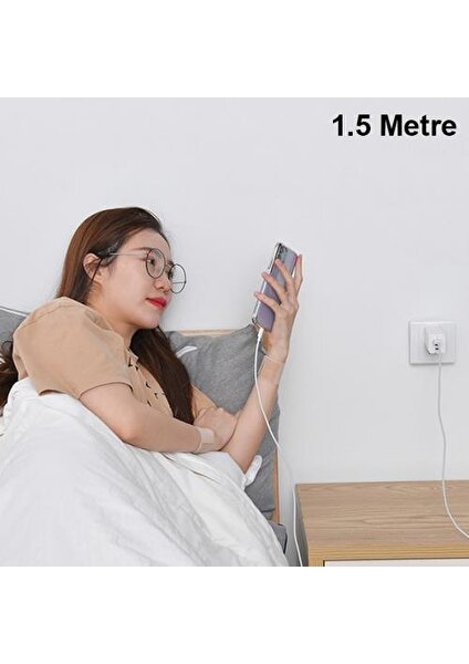 2 Adet 1.5 Metre USB To iphone Lightning Şarj ve Data Kablosu, Ultra Hızlı 5A Apple Şarj Kablo