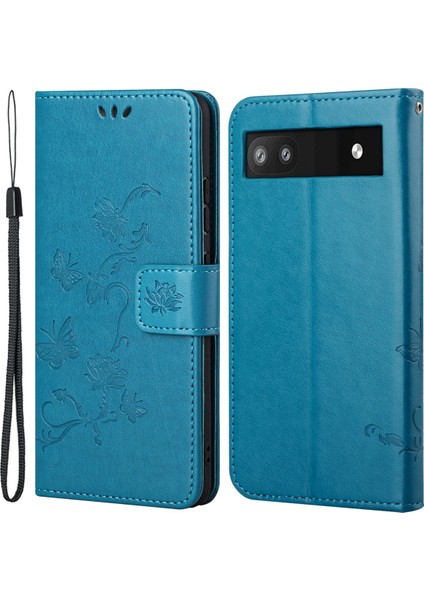 Google Pixel 6A Için Telefon Kılıfı - Mavi (Yurt Dışından)