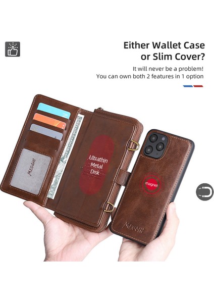 Apple iPhone 11 Çok Fonksiyonlu Cüzdan Telefon Kılıfı (Yurt Dışından) fırsatları