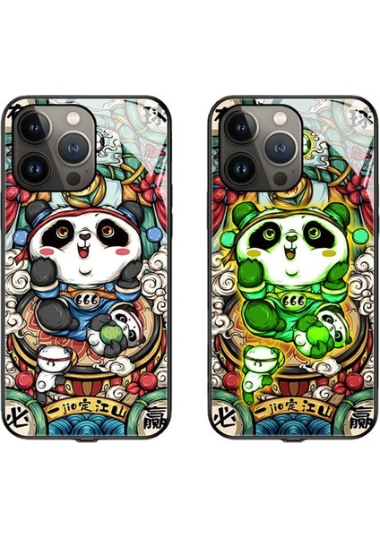 Apple IPHONE13 Tampon Darbeye Dayanıklı Gelen Arama Parlayan Panda Telefon Kılıfı (Yurt Dışından)