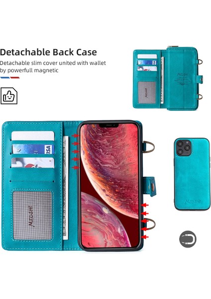 Apple iPhone 14 Çok Fonksiyonlu Cüzdan Telefon Kılıfı (Yurt Dışından) indirimleri