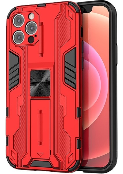 Apple iPhone 12 Manyetik Braket Düşme Önleyici Mekanik Telefon Kılıfı (Yurt Dışından)