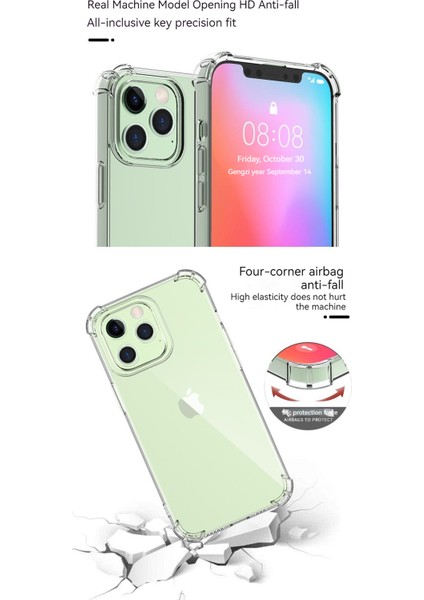 Apple iPhone 13 Şeffaf Dört Köşe Hava Yastığı Darbeye Dayanıklı Kılıf (Yurt Dışından) modelleri