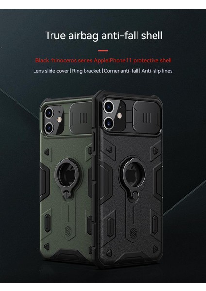 Apple iPhone 11 Lens Sürgülü Tam Koruma Cep Telefonu Kılıfı (Yurt Dışından) fiyatları