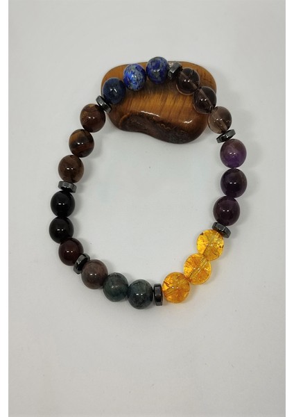 Lapis Lazuli,dumanlı Kuvars, Akik, Kaplangözü, Apatit, Ametist, Sitrin, Hematit Doğal Taş Bileklik