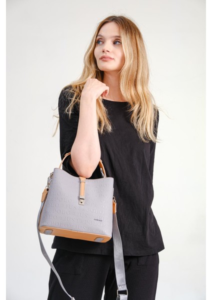 Baskı Desenli Özel Seri Çanta Cüzdan Kombini 4002-GD indirimleri