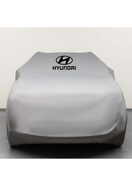 Hyundai Bayon Gri Otomobil Kumaş Logolu Penye Oto Örtüsü