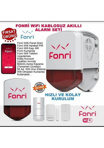 Wi-Fi Akıllı Alarm Kablosuz Akıllı Güvenlik Sistemi Seti