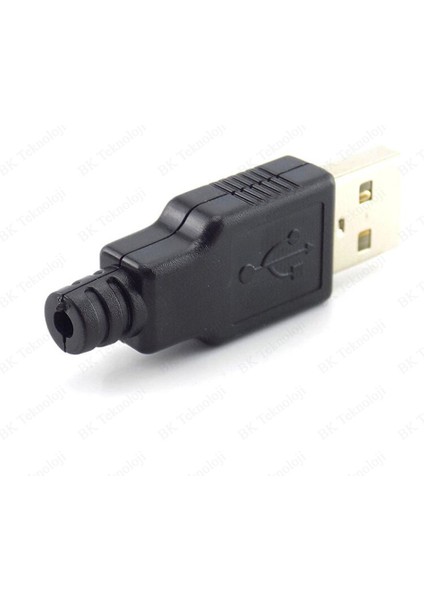 Plastik Muhafazalı Lehim Tipi 4 Pin USB A Erkek Fiş indirimleri