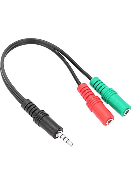 3.5mm Stereo Kulaklık Mikrofon Ses Ayırıcı Kablo Adaptörü
