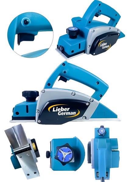 Alman Profesyonel 4800 Watt Bakır Sargılı Motor Korumalı Sistem Çift Bıçaklı Planya Rende Makinesi