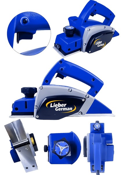 Alman Profesyonel 4800 Watt Bakır Sargılı Motor Korumalı Sistem Çift Bıçaklı Planya Rende Makinesi