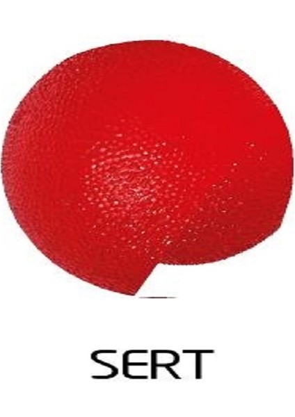 Silikon El ve Parmak Egzersiz Topu (Yumuşak-Orta-Sert) Kırmızı