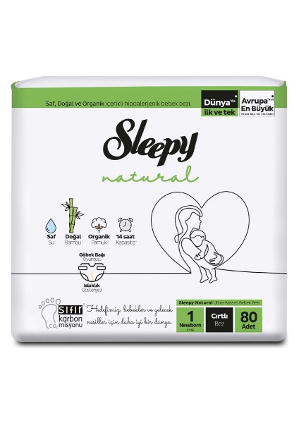 Bebek Bezi İkili Jumbo Yenidoğan 80 adet
