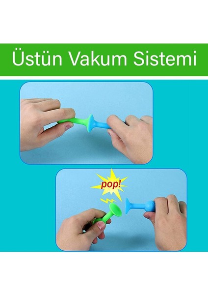 Think Master Vantuzlu Vakum Molekül 25 Parça Yapı Silikon Taşları Popit Duyusal Eğitici Oyuncak