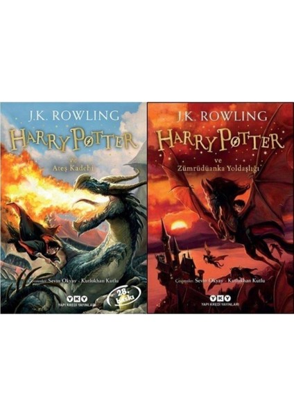 Harry Potter ve Ateş Kadehi Zümrüdüanka Yoldaşlığı 2 Kitap Set