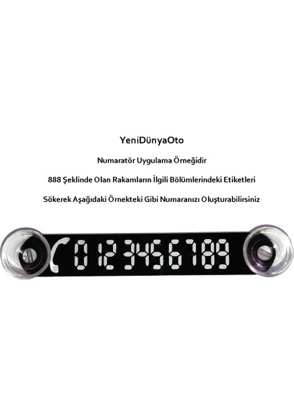 Fiat Fiorino Uyumlu 4'lü Paçalık Çamurluk Seti + Numaratör Tel No Numaralık BDN0003