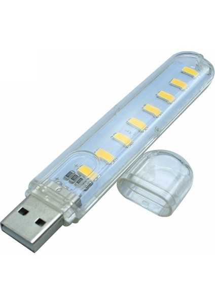 8 Ledli Taşınabilir Büyük USB LED Işık Gece Lambası