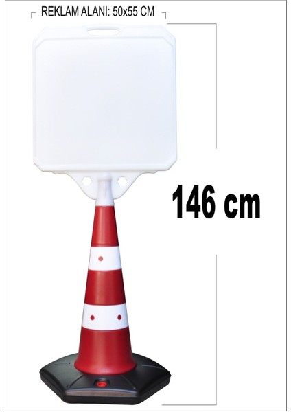 Reklam Park Dubası Uzun Jumbo 55X50 Eczane Önü Park Yapılmaz Kaldırım A+ Plastik 146 cm