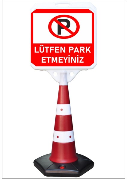 Reklam Park Dubası Uzun Jumbo 55X50 Lütfen Park Etmeyiniz Kaldırım Yönlendirme A+ Plastik 146 cm
