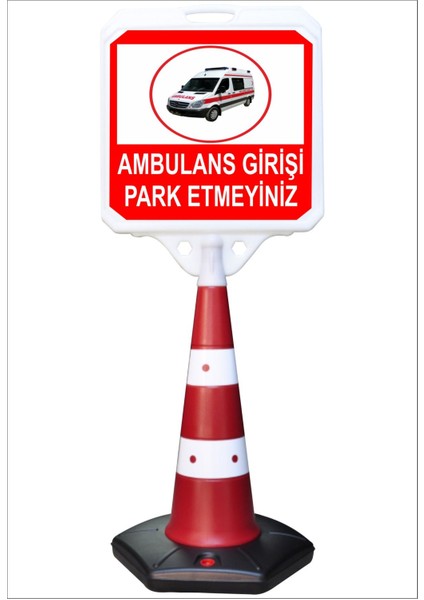 Reklam Park Dubası Uzun Jumbo 55X50 Ambulans Park Alanıdır Kaldırım Yönlendirme A+ Plastik 146 cm