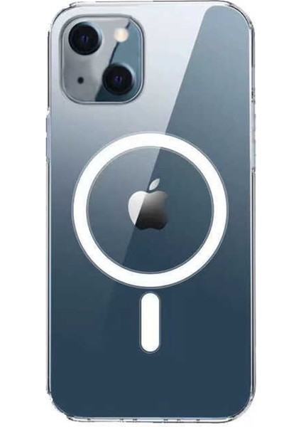 iPhone 14 Uyumlu Magsafe Wireless Kablosuz Şarj Destekli Sert Esnek Silikon Telefon Kılıfı