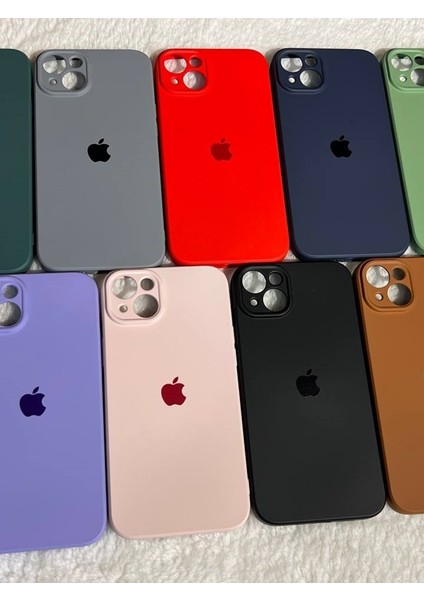 iPhone 14 Plus Uyumlu Kamera Korumalı Logolu Lansman Telefon Kılıfı