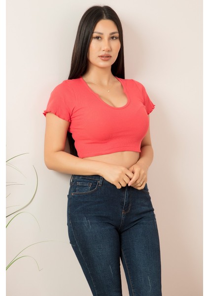 V Yaka Kaşkorse Kısakol T-Shirt PLM015 fiyatları