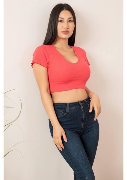 V Yaka Kaşkorse Kısakol T-Shirt PLM015 modelleri