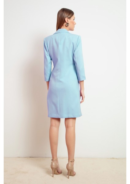 Kadın Bebe Mavi Zincir Detaylı Ceket Elbise indirimleri