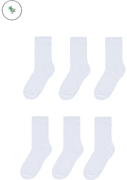 Mem Socks 6'lı Unisex Çocuk Bambu Soket Çorap