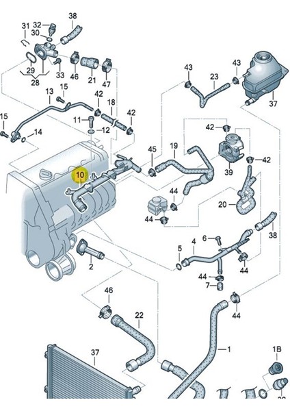 Vw Passat B5.5 2001-2005 1.6 Alz Motor Soğutma Suyu Borusu Sac 06B121071AD