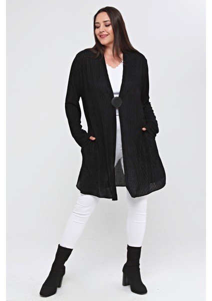 Büyük Beden Fitilli Mevsimlik Gizli Cepli Uzun Anne Hırka fiyatları