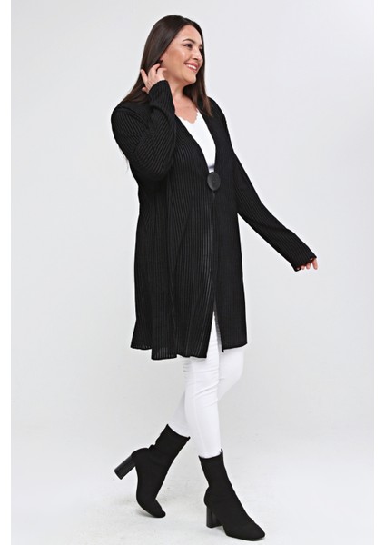 Büyük Beden Fitilli Mevsimlik Gizli Cepli Uzun Anne Hırka indirimleri