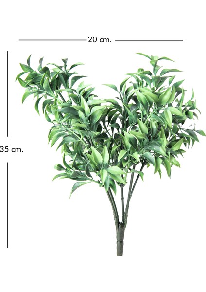 Yapay Çay Bitkisi Yeşil 35 Cm. Uv Korumalı - Dış Mekan Uyumlu indirimleri