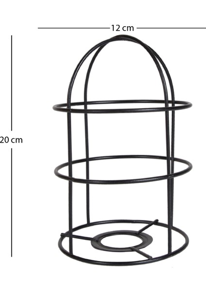 Avize ve Mumluk Aparat Parçaları Siyah 12,5 x 20 Cm. indirimleri