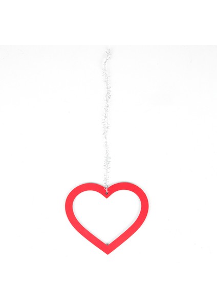 Askılı Ahşap 6'lı Kırmızı Ortası Boş Kalp 11X9,5 cm fiyatları