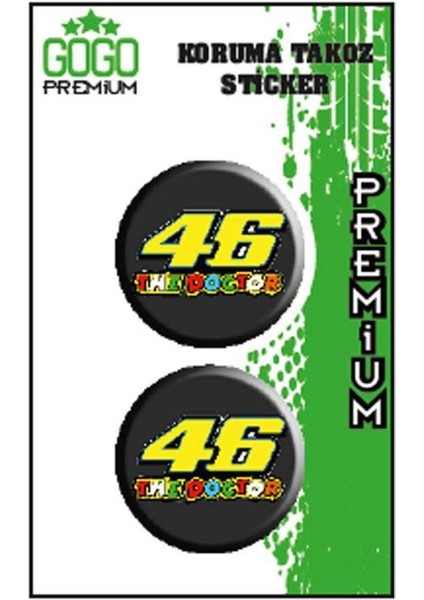 46 Koruma Takozu İkili Damla Sticker