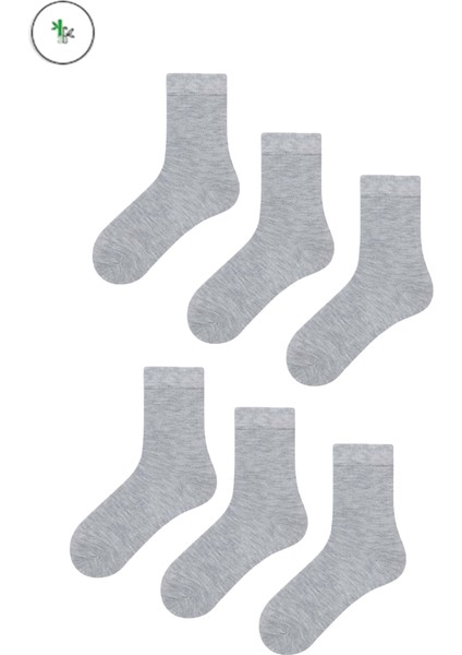 6'lı Unisex Çocuk Bambu Soket Çorap